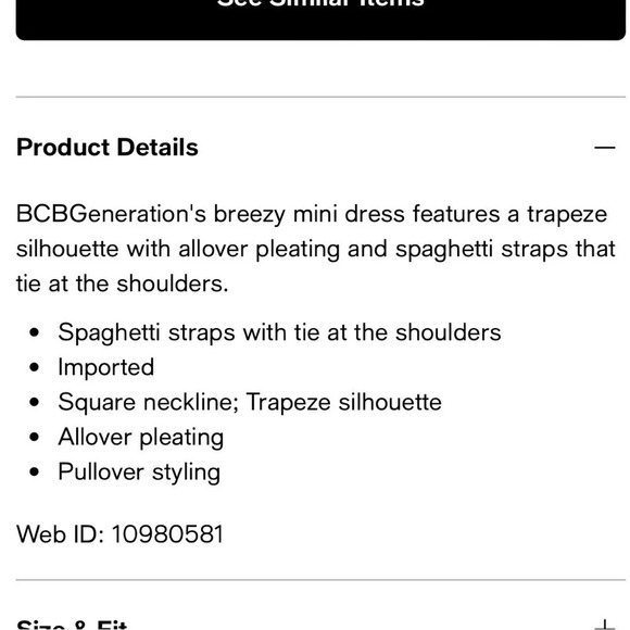 BCBGeneration Buttermilk Yellow Pleated Mini Dress - Size L - NWT - Picture 4 of 12